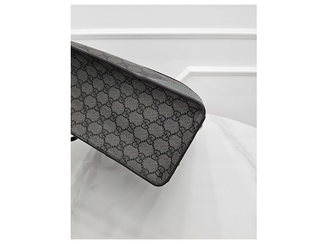 Gucci Borsa Tote Ophidia Grey GG Supreme Marrone - vista 6