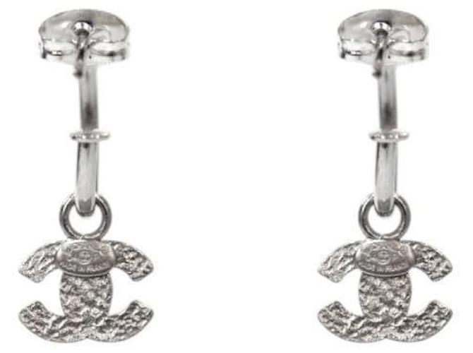 Chanel Lavender CC Silver Ohrringe Lila - Ansicht 3