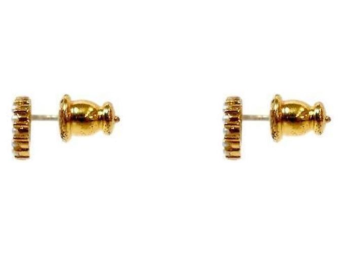 Dior Pearl Claire Rune Gold Earrings - view 2