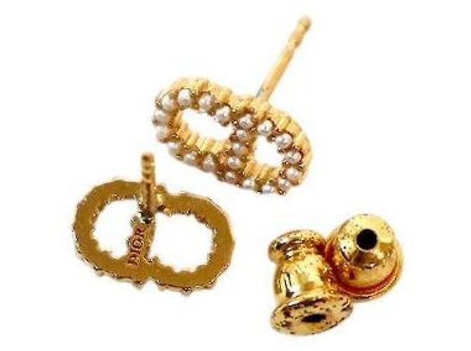 Dior Pearl Claire Rune Gold Earrings - view 4