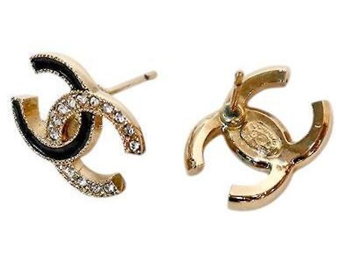 Chanel Pendientes Black Cubic CC Negro - vista 4