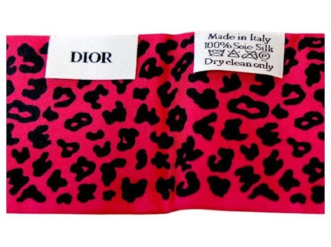 Dior Bufanda Mitcha Leopardo Rosa - vista 3