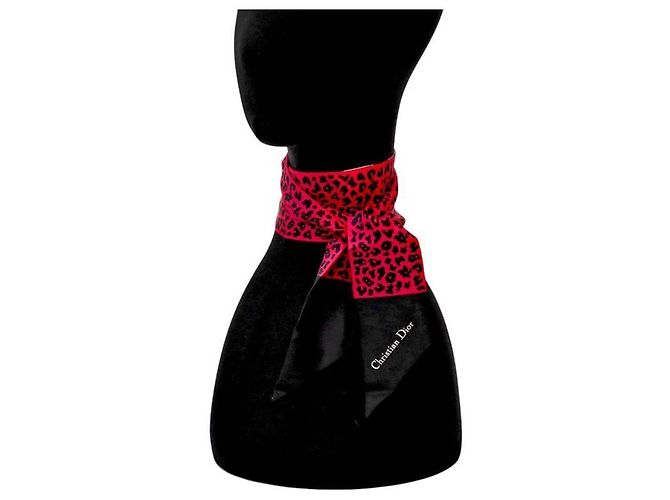 Dior Bufanda Mitcha Leopardo Rosa - vista 7