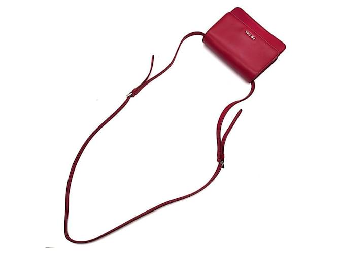 Prada Mini borsa a tracolla con patta Rosso - vista 4