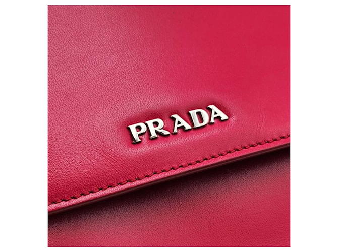 Prada Mini borsa a tracolla con patta Rosso - vista 8