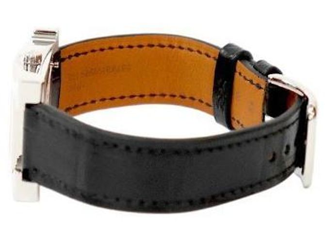 Hermès Quarz-Uhr mit Stundenanzeige Weiß - Ansicht 3