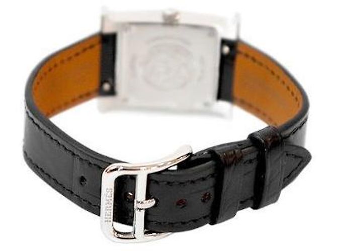 Hermès Quarz-Uhr mit Stundenanzeige Weiß - Ansicht 4
