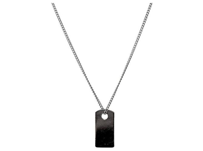 Dior Collana con placca cubica in argento - vista 2