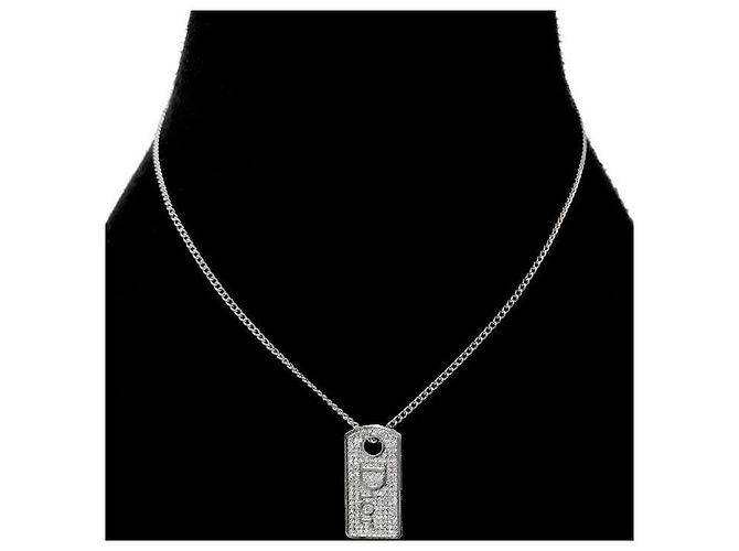 Dior Collana con placca cubica in argento - vista 5