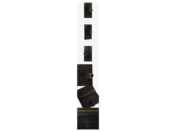 Hermès Beank Alligator Long Wallet Black - view 2