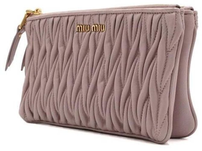 Miu Miu Borsa a Spalla e Borsa a Tracolla in Matelassé Perla Rosa - vista 2