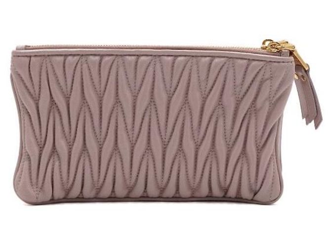 Miu Miu Borsa a Spalla e Borsa a Tracolla in Matelassé Perla Rosa - vista 4