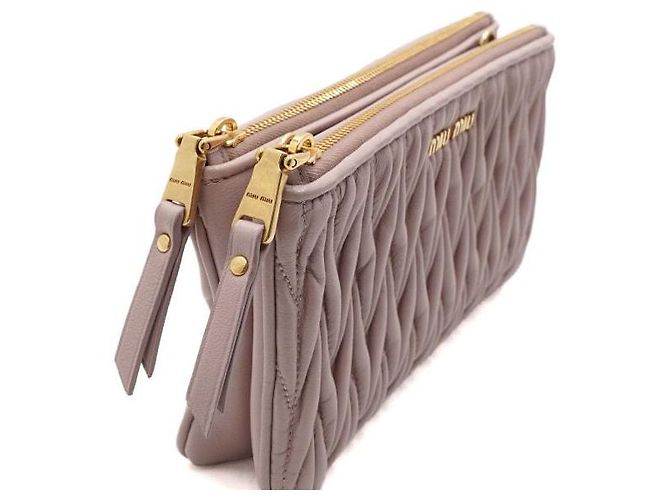 Miu Miu Borsa a Spalla e Borsa a Tracolla in Matelassé Perla Rosa - vista 8