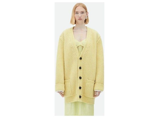 Bottega Veneta Schwerer Wollstrickjacke in Sherbet - Ansicht 7