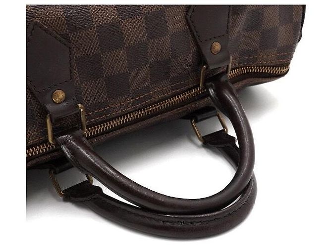 Louis Vuitton Speedy Damier Ebene Canvas Tote Bag Schwarz - Ansicht 10