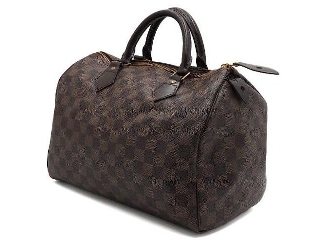 Louis Vuitton Speedy Damier Ebene Canvas Tote Bag Schwarz - Ansicht 2