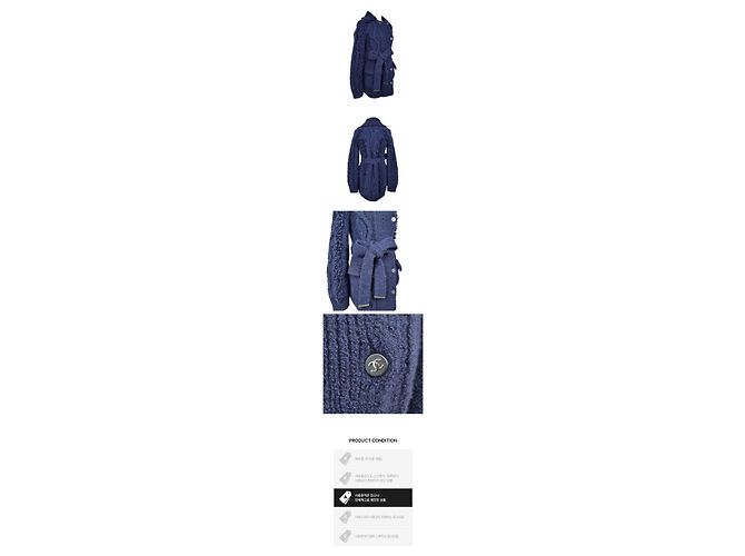 Chanel Langer Cardigan aus Kaschmir Blau - Ansicht 2