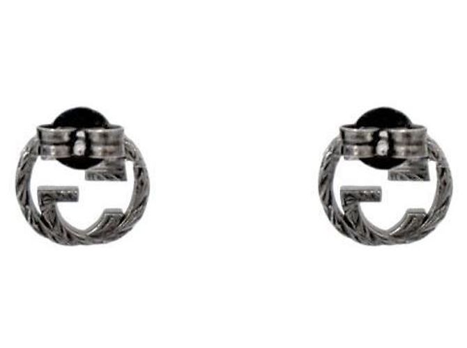 Gucci Orecchini in argento intrecciati neri - vista 3