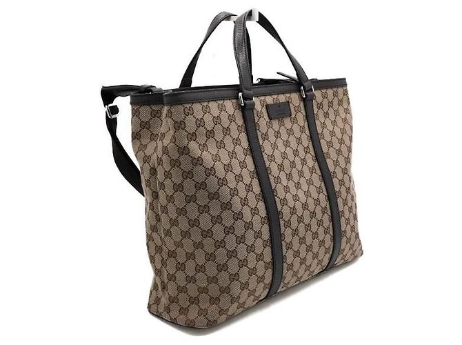 Gucci GG Supreme Canvas Classic Top Handle Tote Bag und Schultertasche Braun - Ansicht 3