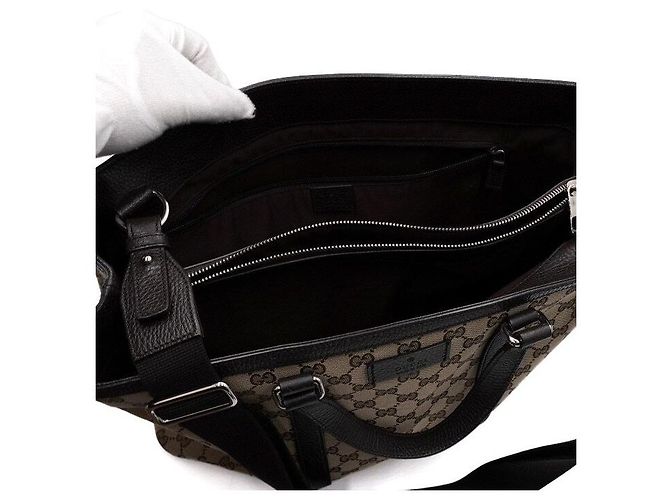 Gucci GG Supreme Canvas Classic Top Handle Tote Bag und Schultertasche Braun - Ansicht 5