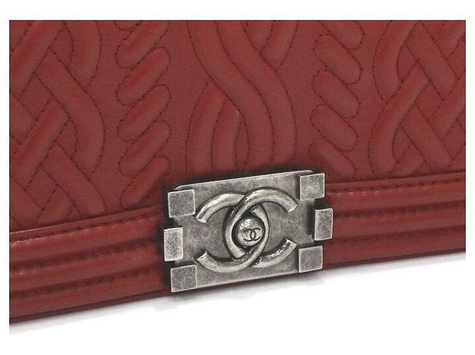 Chanel Medium Flap Schultertasche Saisonale Limited Edition Silberne Kette Rot - Ansicht 8