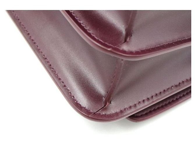Burberry Piccola borsa a tracolla in pelle TB con catena dorata Rosso - vista 6
