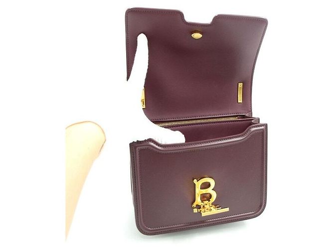 Burberry Piccola borsa a tracolla in pelle TB con catena dorata Rosso - vista 7