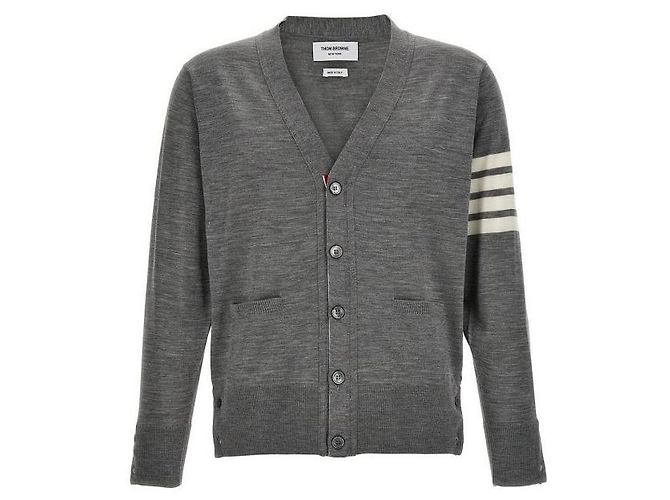 Thom Browne Cardigan clássico de lã merino fina - vista 3