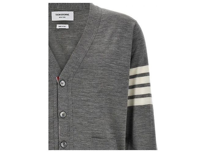 Thom Browne Cardigan clássico de lã merino fina - vista 5