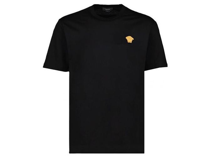 Versace T-shirt a maniche corte con ricamo Medusa - vista 3