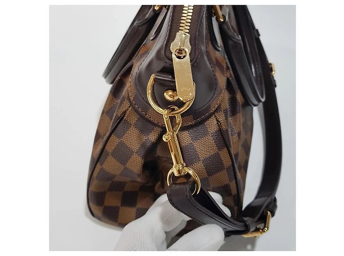 Louis Vuitton Tote e borsa a tracolla in tela Damier Ebene PM Marrone - vista 4