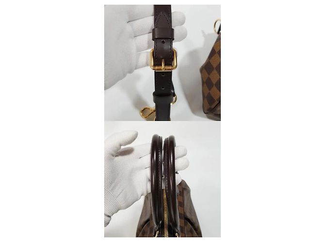 Louis Vuitton Tote e borsa a tracolla in tela Damier Ebene PM Marrone - vista 5