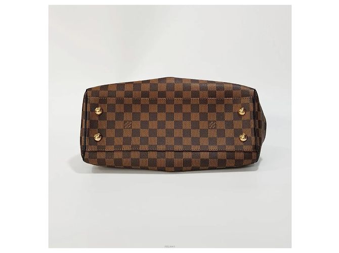 Louis Vuitton Tote e borsa a tracolla in tela Damier Ebene PM Marrone - vista 6