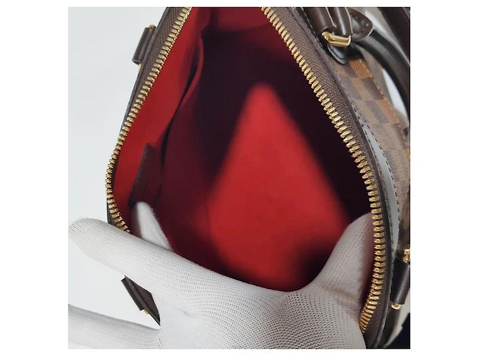 Louis Vuitton Tote e borsa a tracolla in tela Damier Ebene PM Marrone - vista 9