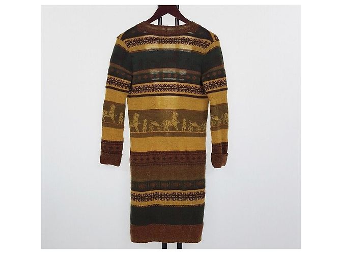 Hermès Cardigan lungo in lana da donna Multicolore - vista 7