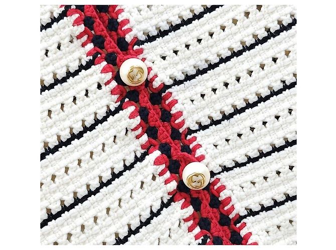 Gucci Cardigan de listras e pérolas - vista 4