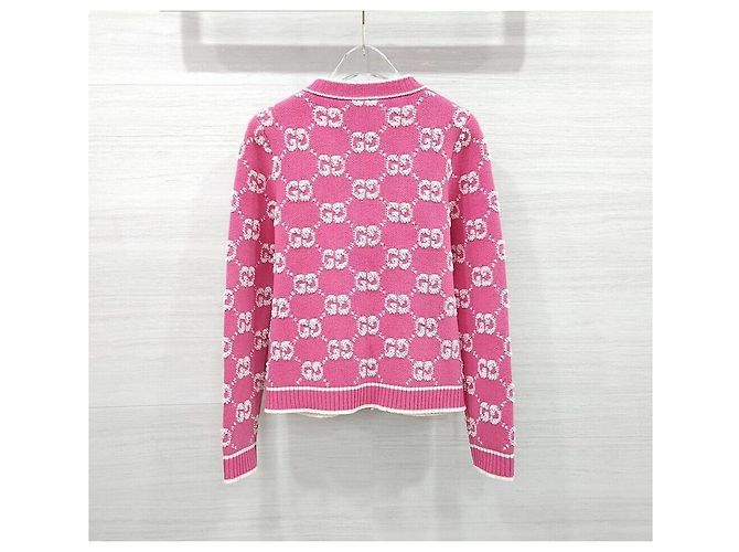 Gucci Cardigan aus Bouclé-Wolljacquard Rosa Pink - Ansicht 2