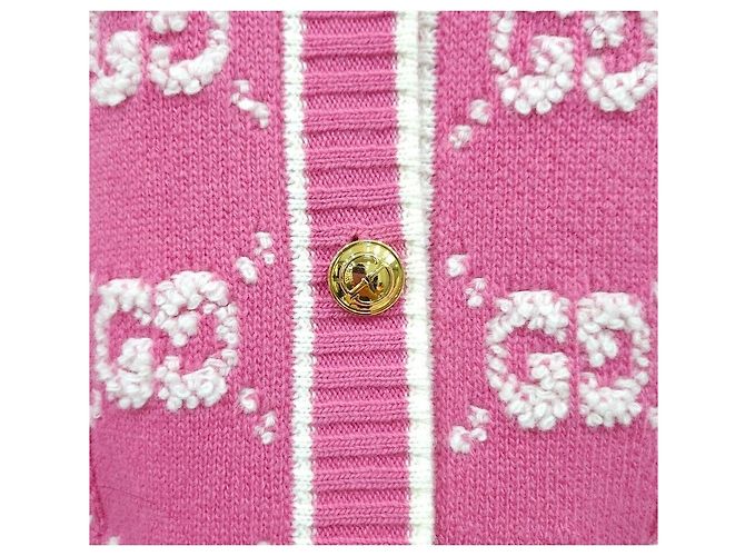 Gucci Cardigan aus Bouclé-Wolljacquard Rosa Pink - Ansicht 5
