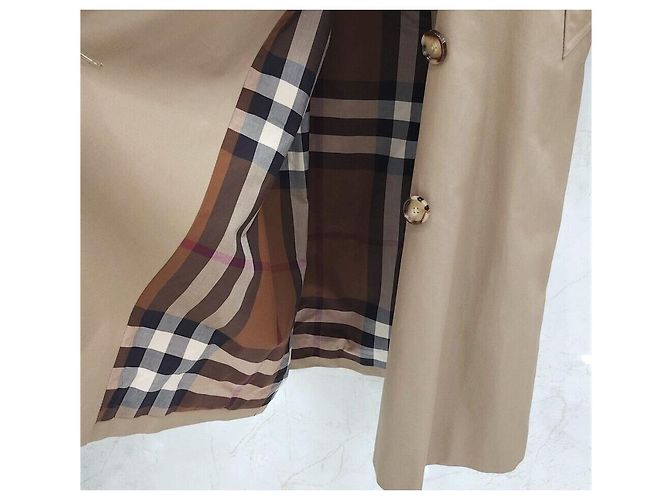 Burberry Gabardina larga Kensington con logotipo bordado Naranja - vista 8