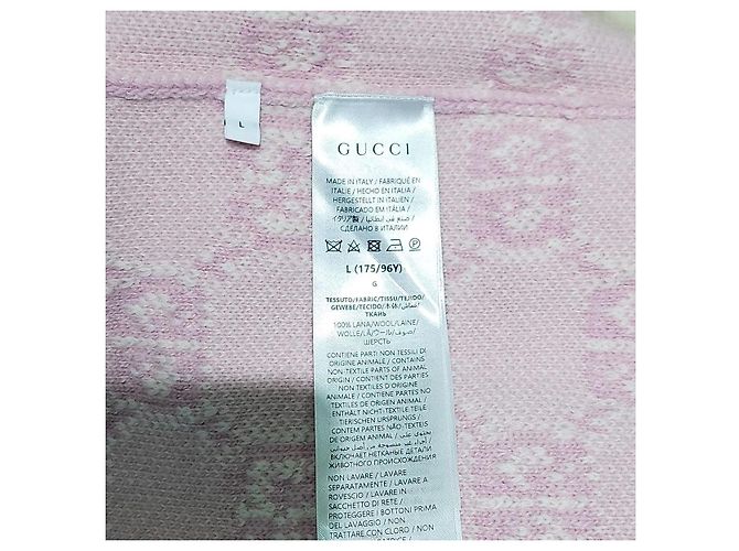 Gucci Bouclé-Jacquard-Strickjacke aus Wolle Hellrosa - Ansicht 7