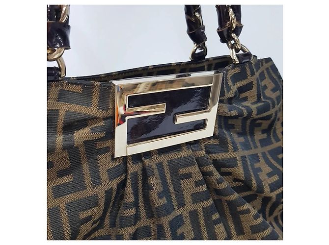 Fendi Borsa a Spalla Juca Mia Marrone - vista 2