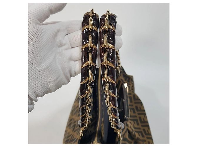 Fendi Borsa a Spalla Juca Mia Marrone - vista 5