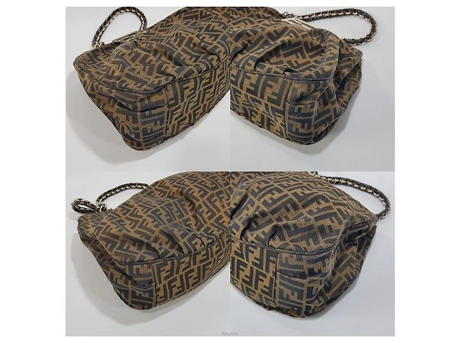 Fendi Borsa a Spalla Juca Mia Marrone - vista 7