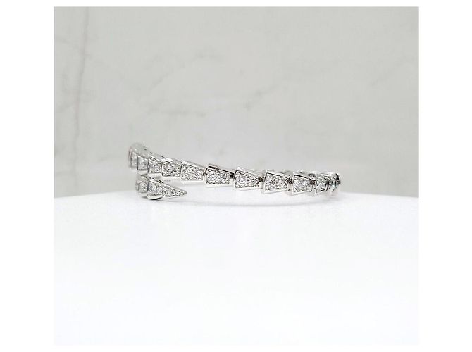 Bulgari Bracciale Serpenti Viper in oro bianco e diamanti Argento - vista 2