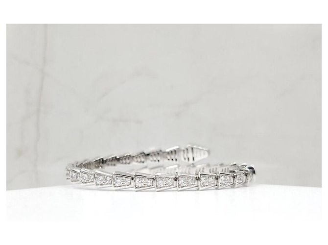 Bulgari Bracciale Serpenti Viper in oro bianco e diamanti Argento - vista 3