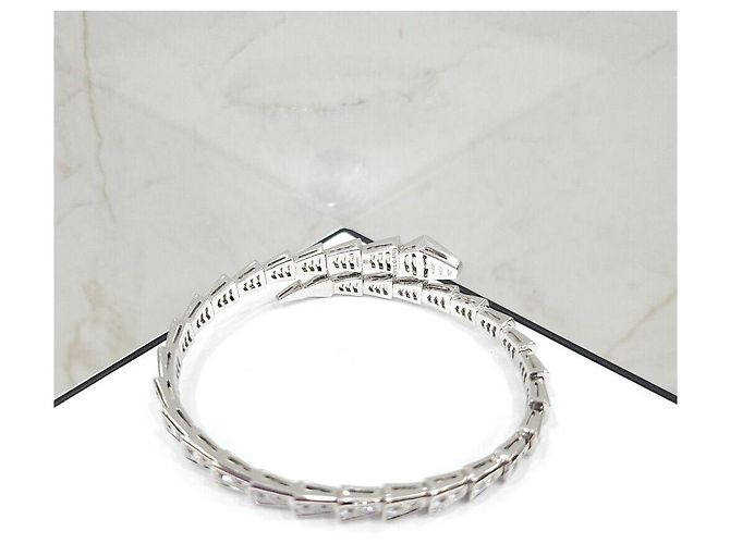 Bulgari Bracciale Serpenti Viper in oro bianco e diamanti Argento - vista 5