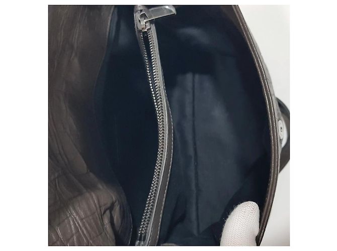 Saint Laurent Borsa a Spalla Monogram West Hollywood Medium Marrone - vista 9
