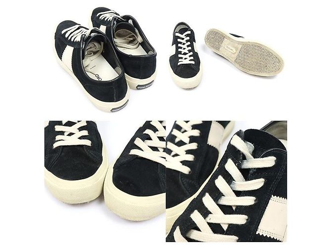 Tom Ford Sneakers basse Cambridge in scamosciato nero da uomo - vista 5