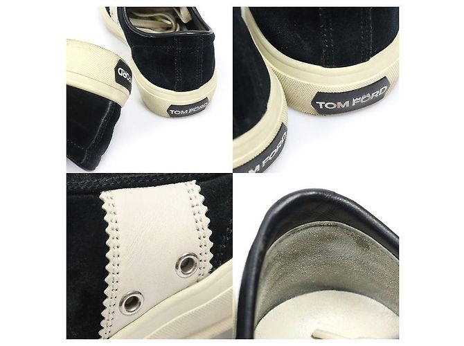 Tom Ford Sneakers basse Cambridge in scamosciato nero da uomo - vista 6