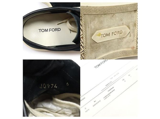 Tom Ford Sneakers basse Cambridge in scamosciato nero da uomo - vista 7